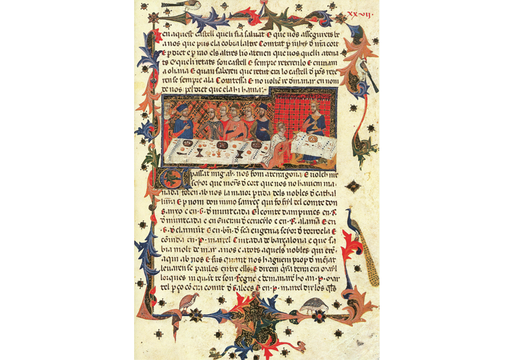 Llibre dels Feyts-rey Jaime I de Aragón-Celesti Destorrents-Manuscript-Illuminated codex-facsimile book-Vicent García Editores-6 Detail.